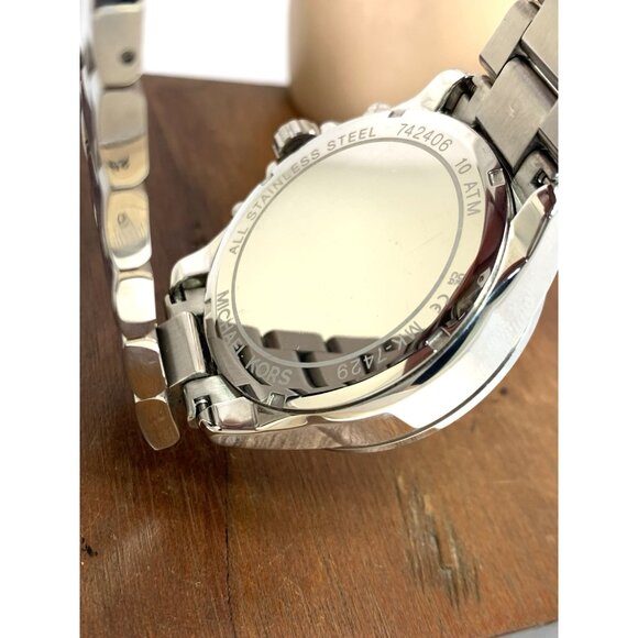 Michael Kors Women's Watch MK7429 Quartz Chronograph Silver Stainless Steel 42mm - Picture 7 of 15